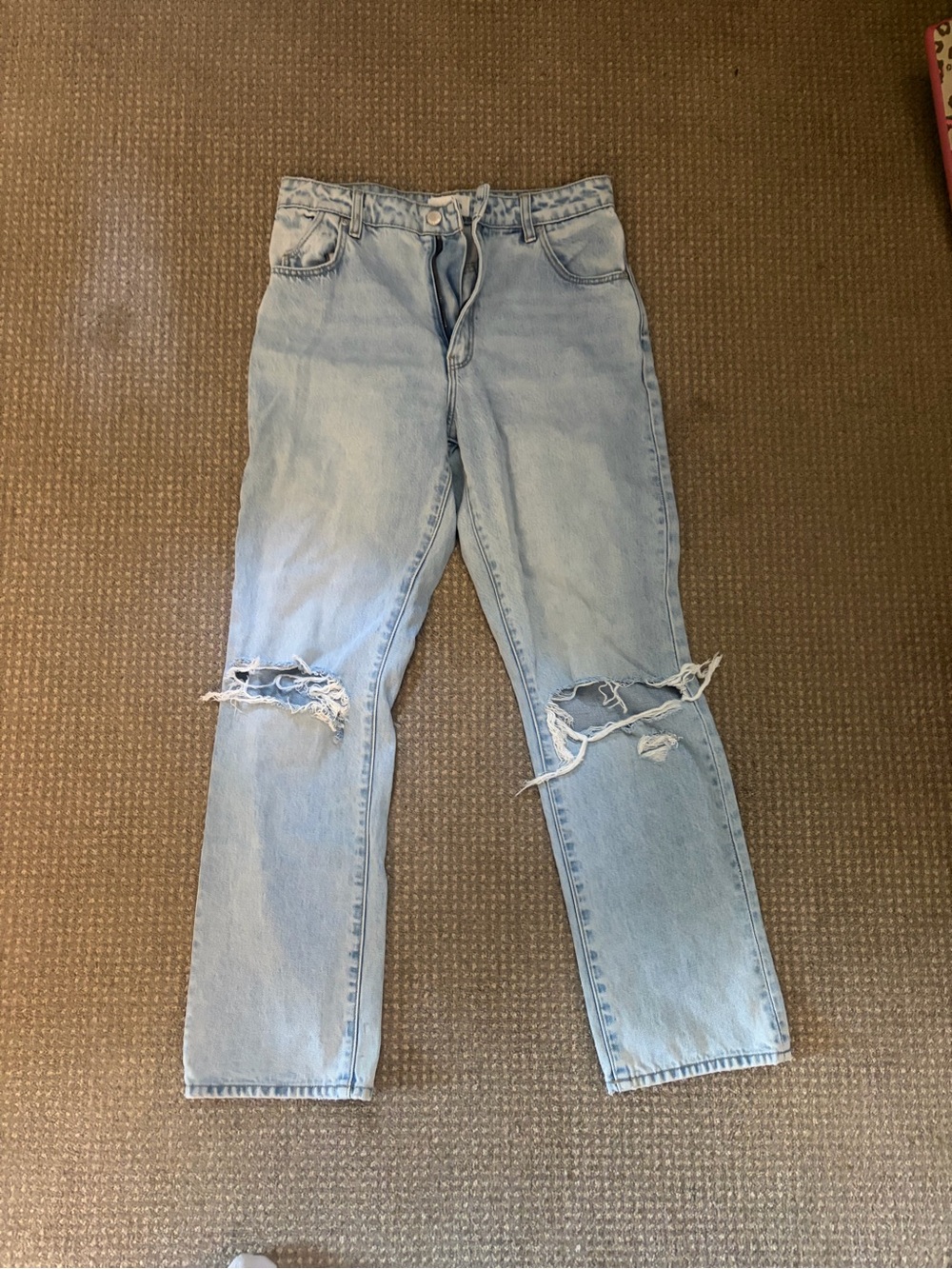 ROLLA'S Straight Leg Jeans in G’Day Mate with Knee Rips